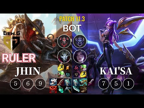 GEN Ruler Jhin vs Kai'Sa Bot - KR Patch 11.3