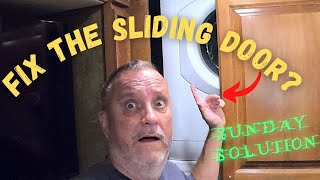 DIY RV Sliding Door Repair | Sunday Solution  | Full Time RV Living: