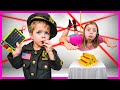 Kin Tin and RoRo sneak into a vault for the ultimate treasure! Secret Spy Mission!