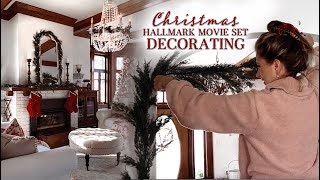 Hallmark Christmas Living Room 2022: Decorate with Me! Classic Red & White Vintage Christmas Decor!