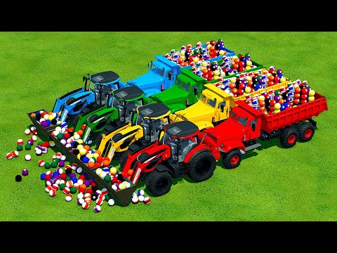 TRANSPORT BILLIARD BALLS WITH LANDINI TRACTORS - Farming Simulator 22