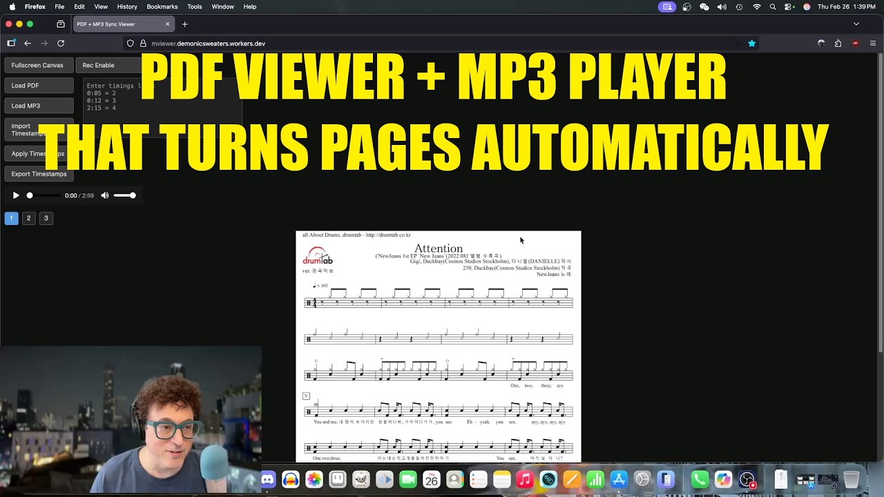 PDF Viewer That Plays MP3s for Musical Instrument Teachers and Students