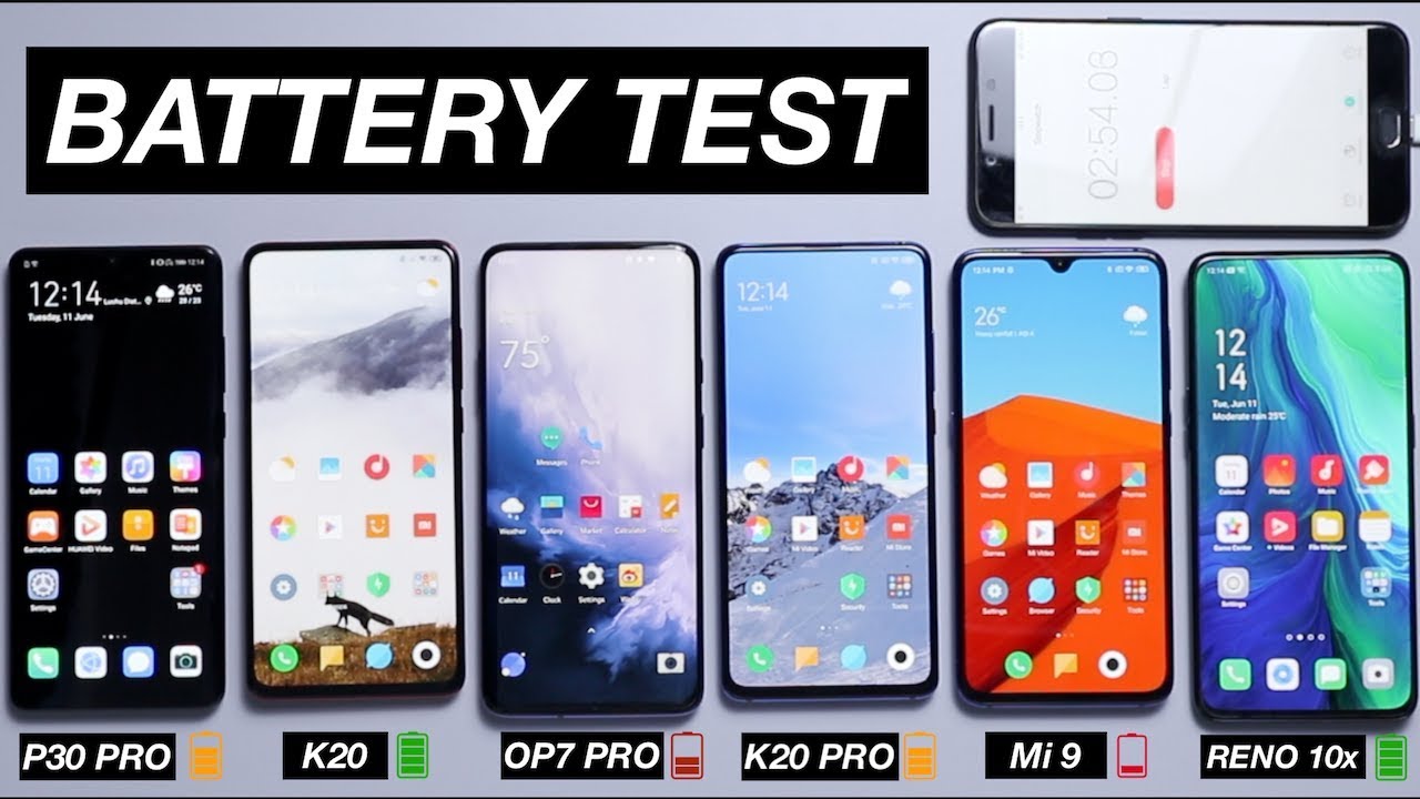 Redmi K20 vs K20 Pro, OnePlus 7 Pro, Xiaomi Mi 9, P30 Pro BATTERY DRAIN TEST