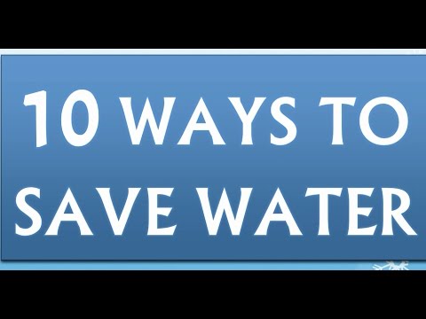 10 Ways To Save Water