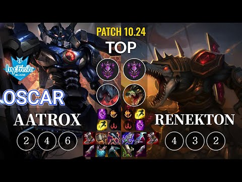 hyF Oscar Aatrox vs Renekton Top - KR Patch 10.24