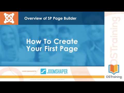 Apprendre SP Page Builder - Vidéo 3 - Comment créer votre première page