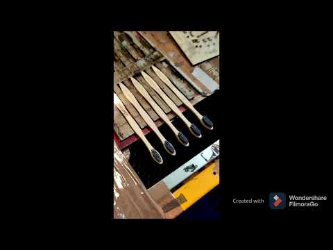 Bamboo Brush Engrave on CO2 Galvo