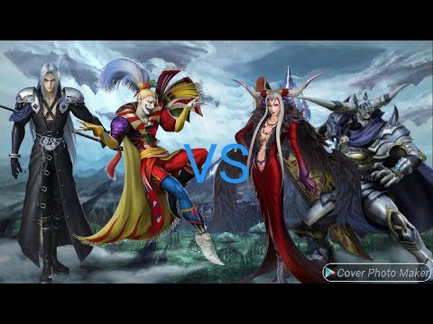Dissidia Final Fantasy NT Sephiroth & Kefka VS Garland & Ultimecia