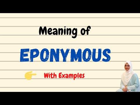 Daily vocabulary | Eponymous Meaning | Vocabgram