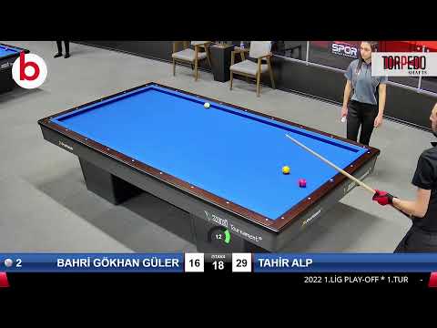 BAHRİ GÖKHAN GÜLER & TAHİR ALP Bilardo Maçı - 2022 1.LİG PLAY-OFF-1.TUR