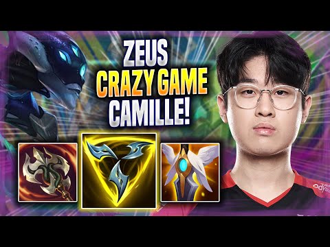 ZEUS CRAZY GAME WITH CAMILLE! - T1 Zeus Plays Camille TOP vs Lulu! | Season 2022