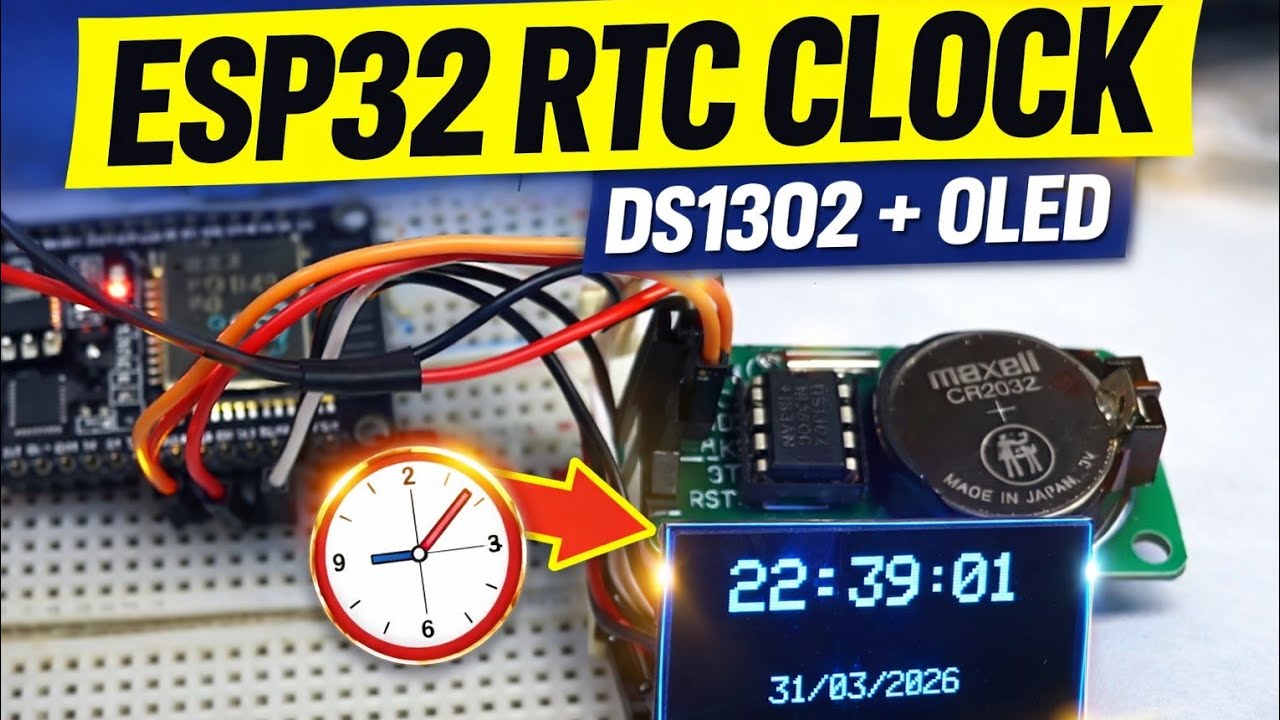 ESP32 Real Time Clock with DS1302 & OLED Display | Complete Beginner Tutorial