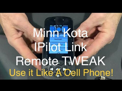 MinnKota IPilot Link Touchscreen Remote Tweak to Work Like an IPhone