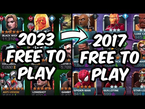 THIS IS ACTUALLY INSANE - 1 Month Free To Play Account 2017 VS 2023 - Marvel Contest of Champions