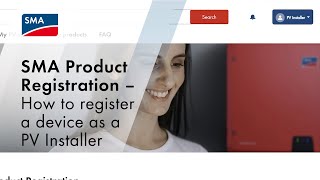 SMA Product Registration – How to register a device as a PV Installer