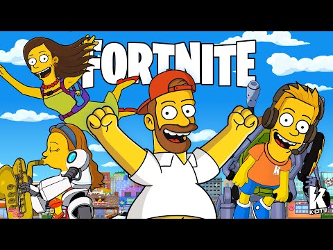 We Became The Simpsons in FORTNITE (1v1v1v1 Family Challenge)