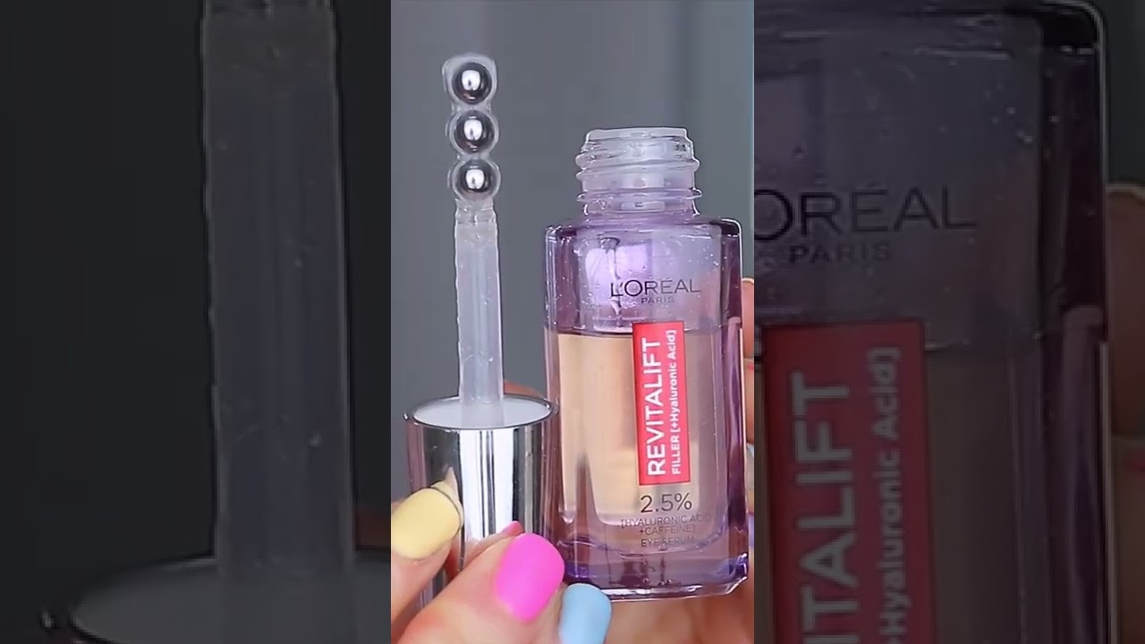 L’ORÉAL HYALURONIC ACID + CAFFEINE EYE SERUM BENEFITS 🤩👀☕️ #shorts #skincare #skincaretips