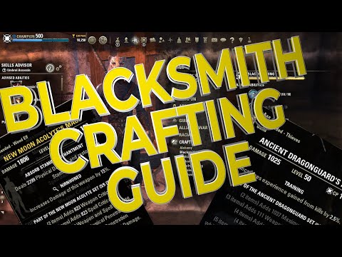 ESO Crafting Basics-How to craft weapons and armor sets in ESO - ESO Blacksmithing Crafting Guide