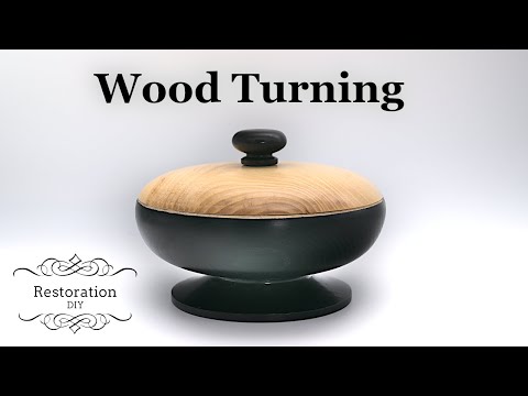 Woodturning | Ash Lidded bowl with an Ebonised Finish | Restoration DIY