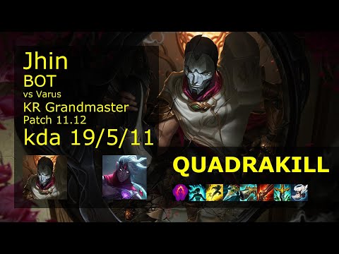 Jhin ADC & Nautilus vs Varus & Karma - KR Grandmaster 19/5/11 Patch 11.12 Gameplay // [롤] 진 vs 바루스