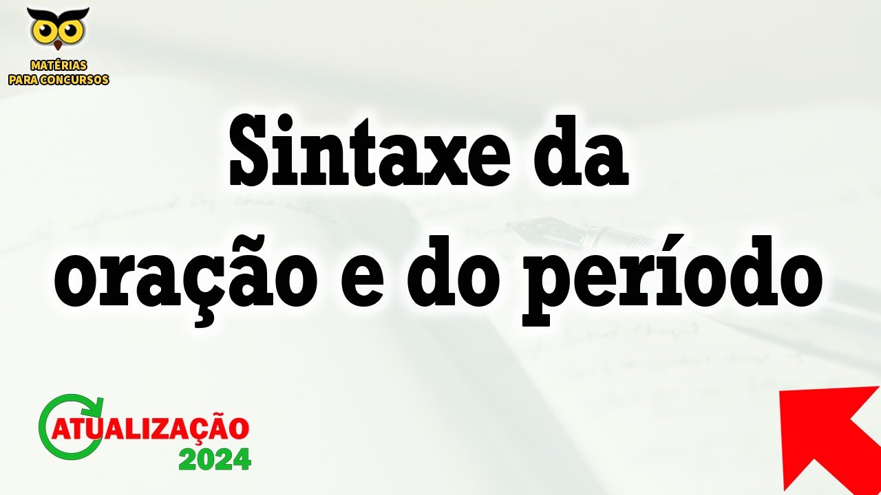 Sintaxe da oração e do período