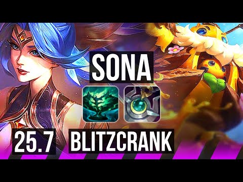 SONA & Smolder vs BLITZCRANK & Jhin (SUP) | NA Grandmaster | 25.7