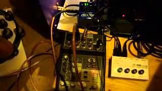 Video thumbnail for Behringer MX400 (Micromix 4 Channel) unboxing and connecting to Behringer Xenyx 502 by Harmonica Songs with TABS