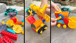 DIY blocks building, building a crane and agrimotor
