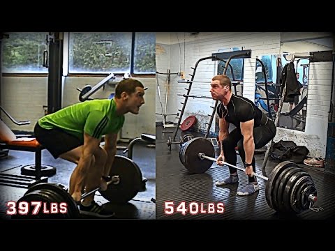 BIG 1 YEAR DEADLIFT TRANSFORMATION!! 397lbs to 540lbs