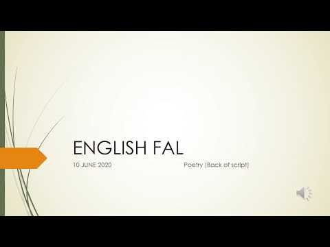 ENGLISH GRAAD 8: 10 Junie 2020 - periode 2 (10082)