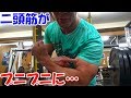 【筋トレ】2週間ぶりの腕のトレーニングで力こぶがスライムみたいに!