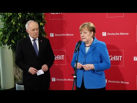 German Chancellor Angela Merkel visits CeBIT 2016