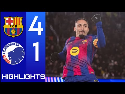 Barcelona vs  Copenhagen 4-1 Highlights | Yamal & Raphinha & Lewandowski Goals