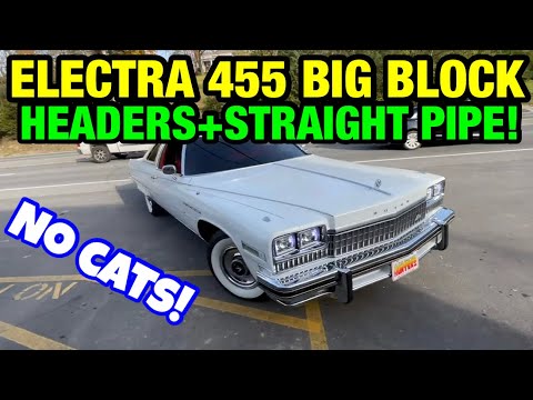 1970 Buick Electra 455 BIG BLOCK V8 TRUE DUAL EXHAUST w/ LONG TUBE HEADERS & STRAIGHT PIPE!