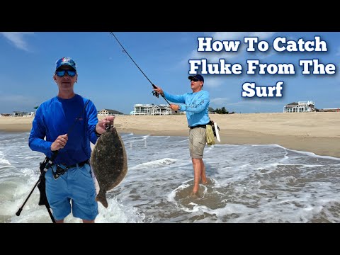 How To Catch Fluke/Flounder From the Surf (Long Beach Island NJ) #flounder #fluke #surffishing