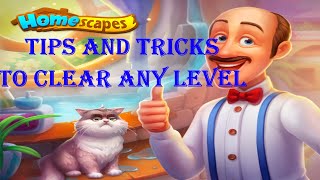 HOMESCAPES - TIPS & TRICKS TO CLEAR ANY LEVEL!! (no hack!)