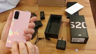 Samsung GALAXY S20 Brand New Unboxing and Tour! Cloud Pink