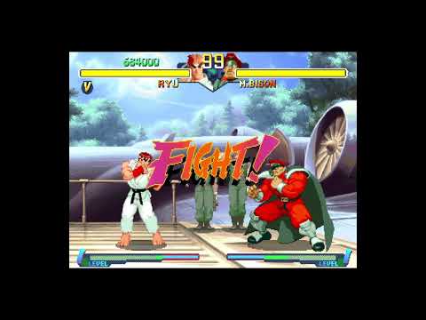 The Power of Hadou Vs Psycho Power: Street Fighter Alpha 2 Gameplay (PS4)
