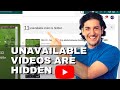 Youtube Playlist Unavailable Videos Are Hidden Remove Deleted Videos From Your Playlists