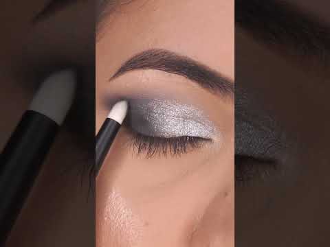 Silver glitter smokey eye tutorial 😍 #shorts #eyemakeup #eyeshadow #makeuptutorial #makeup