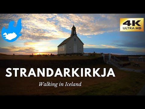 Iceland Walking Tour - Strandarkirkja [4K]