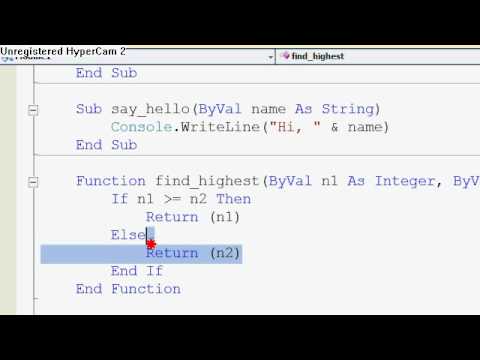 Visual Basic Tutorials P12 Parameters
