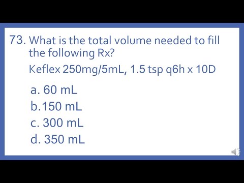 PTCB PTCE Practice Test Question 73 - Quantity Needed Volume Math Calculation (CPhT Test Prep)