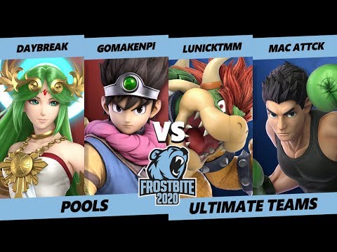 Frostbite 2020 SSBU Pools - Daybreak & Gomakenpi Vs. LunickTMM & Mac Attck Smash Ultimate Teams