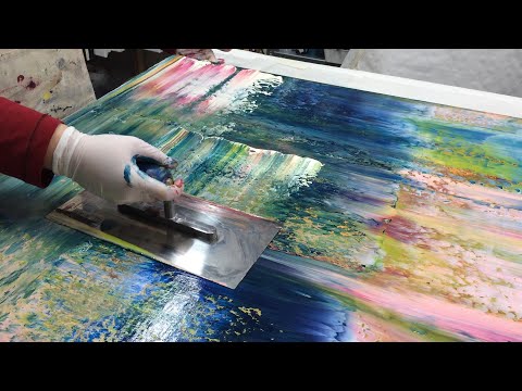 Squeegee technique | How is a squeegee painting created? | Inspiration and demo with "Abstract 201"