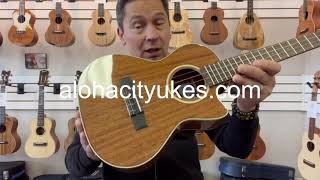 Video thumbnail for Kala KA-SMH-TGCE Solid Mahogany Electric Tenor Ukulele Demo/Review at Aloha City Ukes by Aloha City Ukes