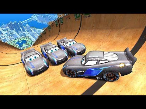 GTA 4 Jackson Storm Lightning McQueen At Top Most Poin of Ramp - GTA IV Physics