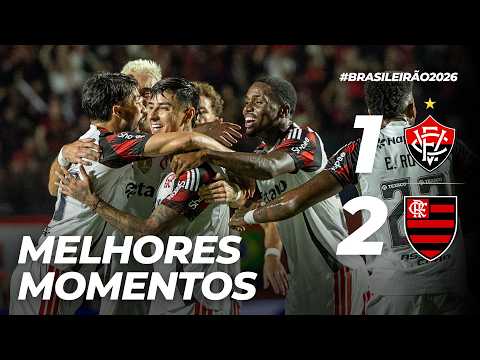 VITÓRIA 1 X 2 FLAMENGO | MELHORES MOMENTOS | BRASILEIRÃO (10/02/26)