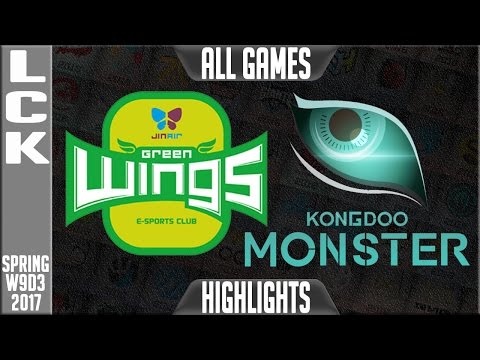 Jin Air Greenwings vs Kongdoo Monster Highlights All Games - LCK W9D2 Spring 2017 JAG vs KDM