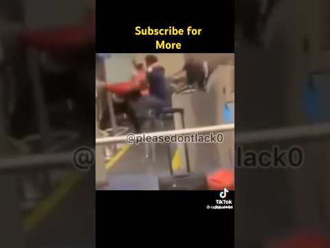 Rosco G beating up other gang member Jenn Carter at the airport #youtubeshort #shortsvideo